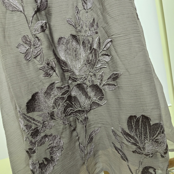 ASOS NWOT high neck long sleeve sheer embroidered maxi dress, size 4 (PTP 17") - Picture 5 of 14